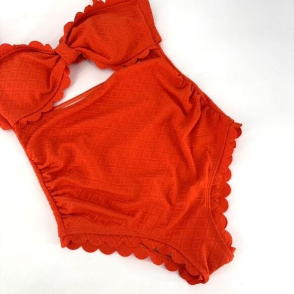 Orange Maternity Swim One Piece - Picture 4 of 13